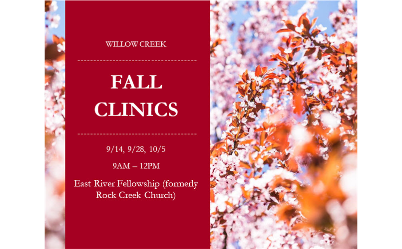 Fall clinics - sign up now!